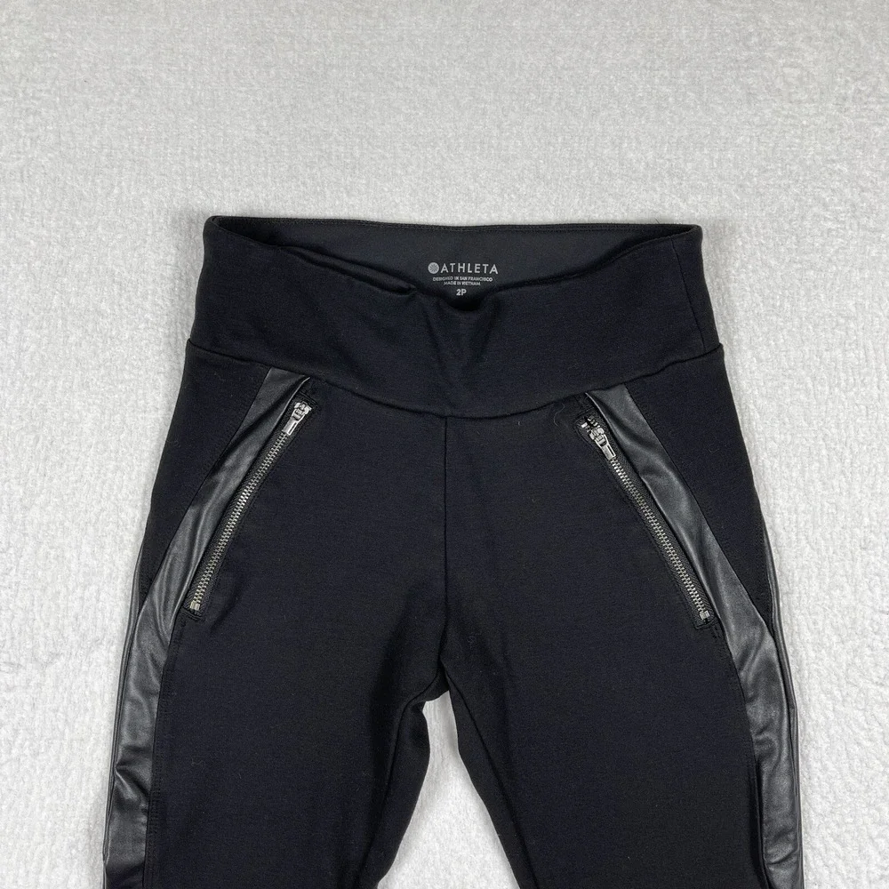 Athleta Pants‎ Womens 2P Petite Black Siena Ankle Pant High Rise Lady Athleisure